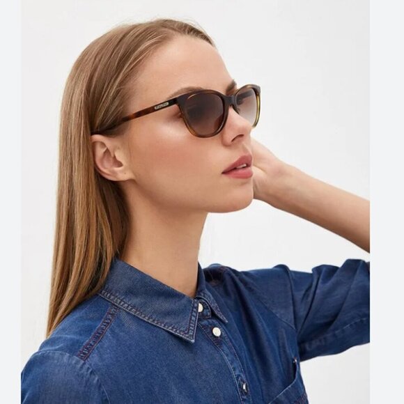 NEW Ralph Lauren Blue Tortoise Shell Cat Eye Sunglasses RA5259